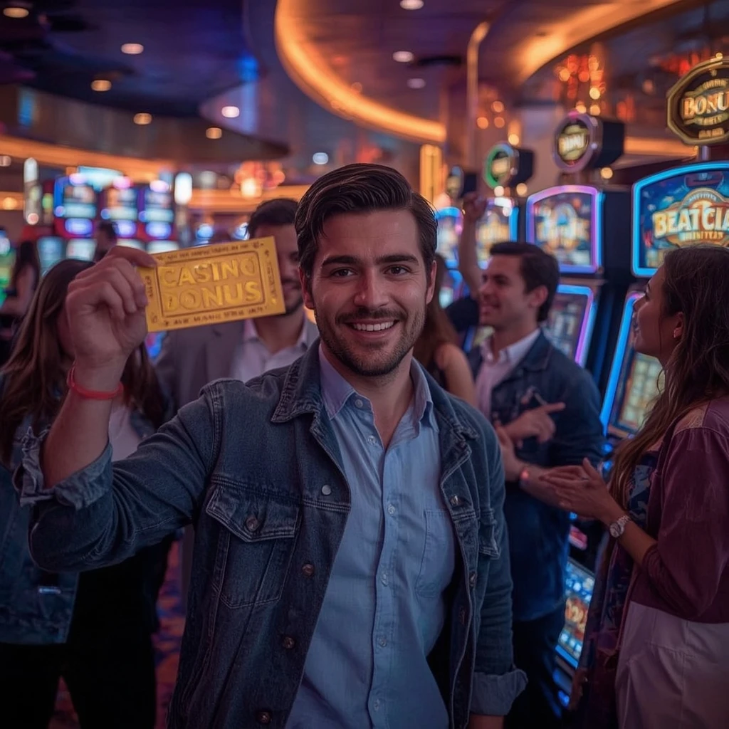 une personne tenant un bonus de CloverSpin Casino