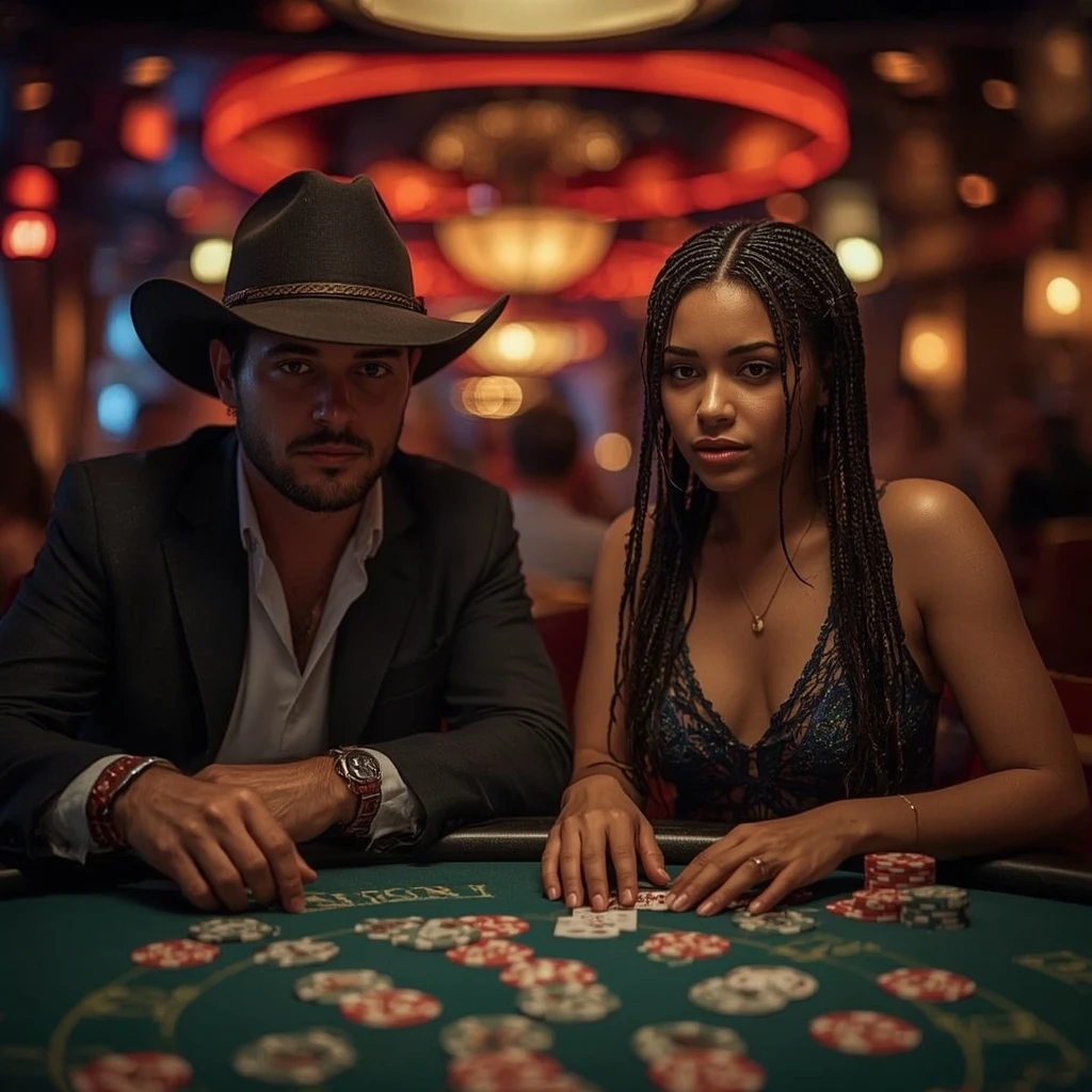 photo de deux joueurs jouant au poker au casino CloverSpin