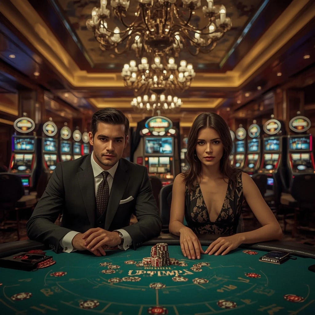 Deux joueurs de poker dans un CloverSpin Casino